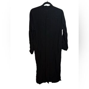 Good Alma Black Long Sleeve Maxi Shirt Dress